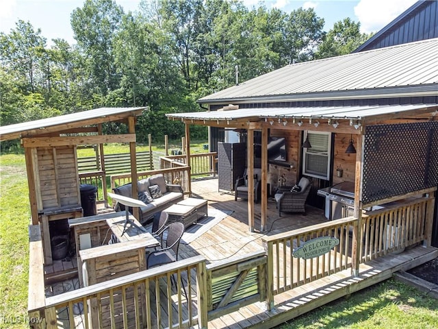 10770 W W Salem Rd, West Salem, OH 44287 - wooden deck with an outdoor hangout area