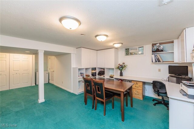 6252 Pebblebrook Ln, North Olmsted, OH 44070 - home office featuring carpet flooring and a textured ceiling