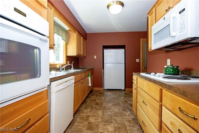 2456 Batdorf Rd, Wooster, OH 44691 - kitchen featuring white appliances and stone finish floors