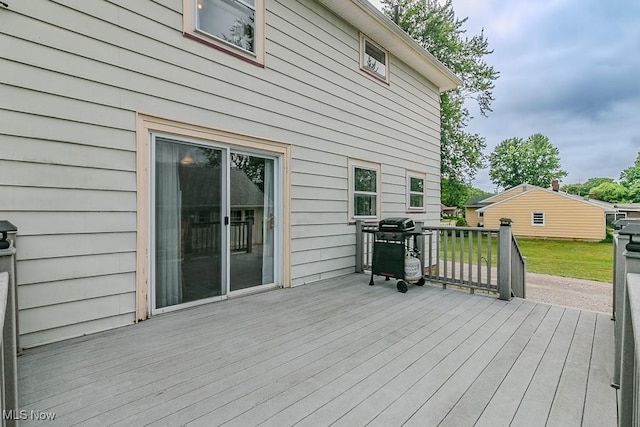 2129 E 41st St, Ashtabula, OH 44004 - wooden terrace featuring grilling area