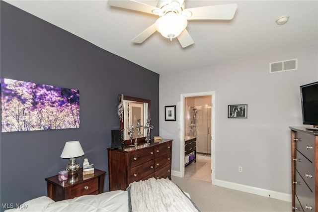 12591 Larchmere Blvd Unit W-6, Cleveland, OH 44120 - bedroom with carpet floors, ceiling fan, and ensuite bathroom