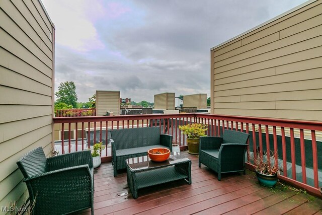 12591 Larchmere Blvd Unit W-6, Cleveland, OH 44120 - deck with an outdoor living space