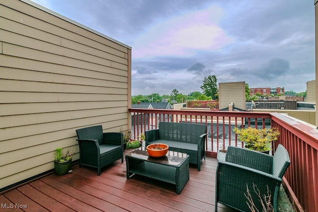 12591 Larchmere Blvd Unit W-6, Cleveland, OH 44120 - deck with outdoor lounge area