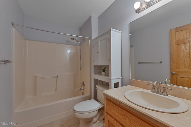 230 Clingan Rd, Struthers, OH 44471 - bathroom featuring vanity, tub / shower combination, and tile patterned floors