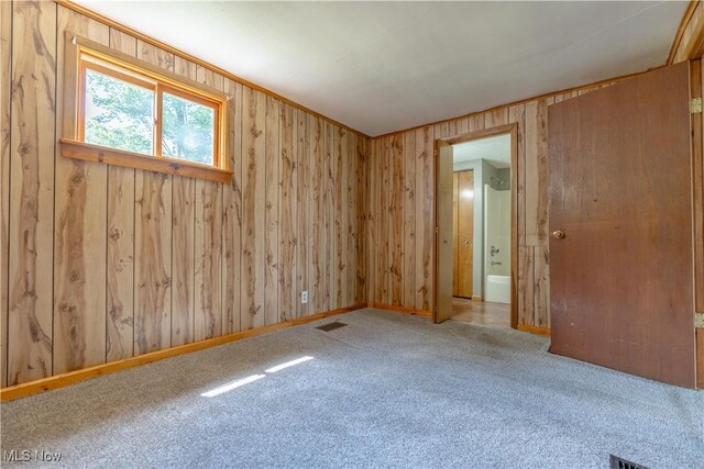 312 28th St SW, Canton, OH 44706 - empty room with carpet and wooden walls