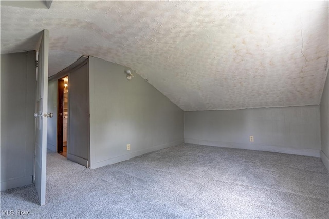 312 28th St SW, Canton, OH 44706 - bonus room featuring a textured ceiling, carpet flooring, and vaulted ceiling