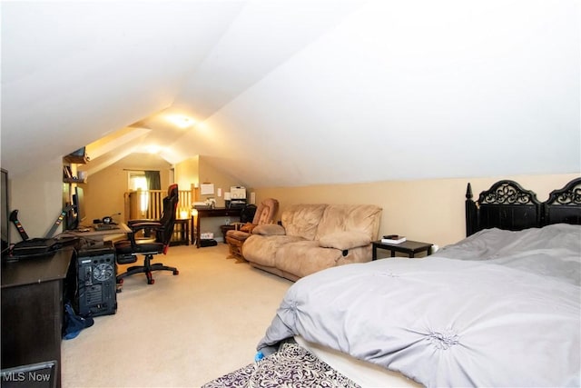 645 Saybolt Ave, Wooster, OH 44691 - carpeted bedroom with vaulted ceiling and a desk