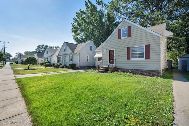 24850 Shoreview Ave, Euclid, OH 44123 - view of front of house with a front yard