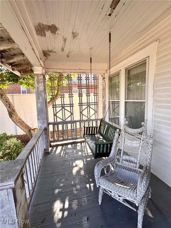 8 E Main St, New Concord, OH 43762 - view of wooden terrace