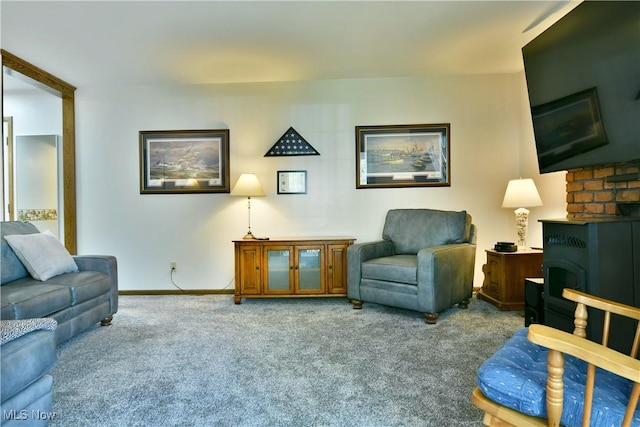 8518 Four Seasons Trl, Poland, OH 44514 - living room featuring carpet floors and baseboards