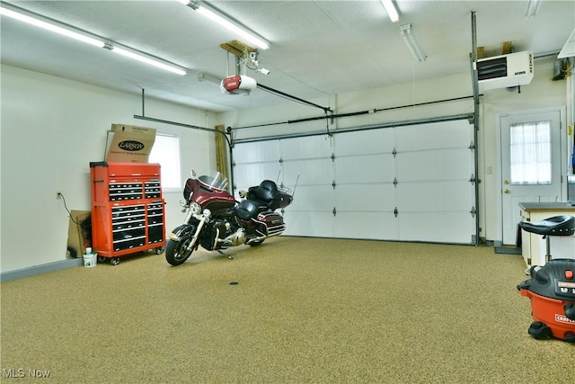 8518 Four Seasons Trl, Poland, OH 44514 - garage featuring a garage door opener and a heating unit