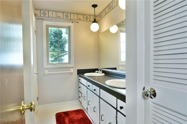 8518 Four Seasons Trl, Poland, OH 44514 - full bath featuring double vanity and tile patterned flooring