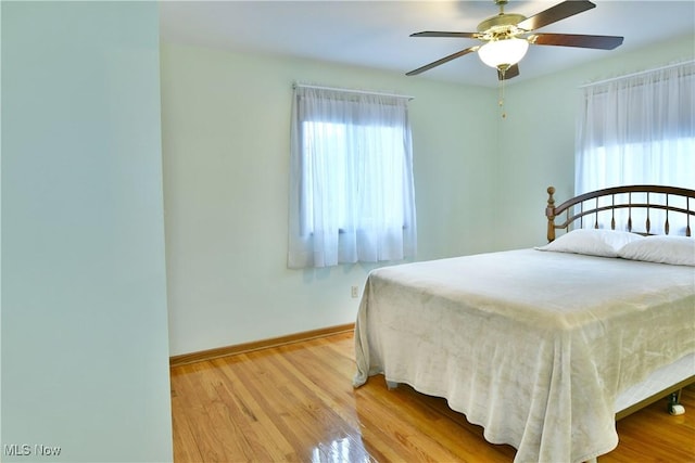 8518 Four Seasons Trl, Poland, OH 44514 - bedroom featuring light wood-style floors and ceiling fan