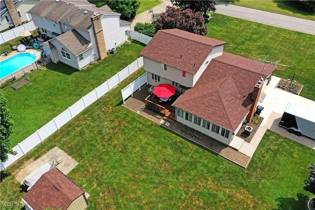 8518 Four Seasons Trl, Poland, OH 44514 - aerial view of residential area with a pool area