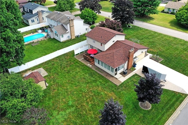 8518 Four Seasons Trl, Poland, OH 44514 - aerial view of residential area featuring a pool