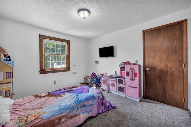 9827 Akron Rd, Rittman, OH 44270 - bedroom featuring carpet and a textured ceiling