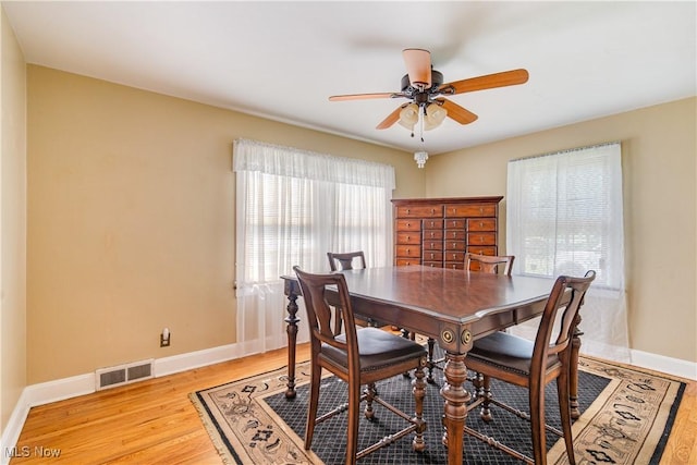6100 Glenwood Ave, Boardman, OH 44512 - dining space with wood finished floors and ceiling fan
