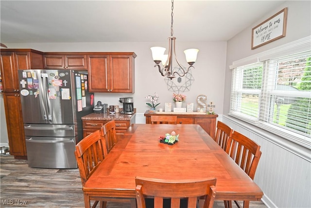 48 Mary Ann Ln, Youngstown, OH 44511 - dining room with a chandelier and wood finished floors