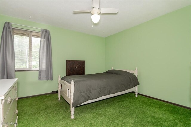 751 Bacon Rd, Oh, OH 44077 - carpeted bedroom featuring baseboards and ceiling fan