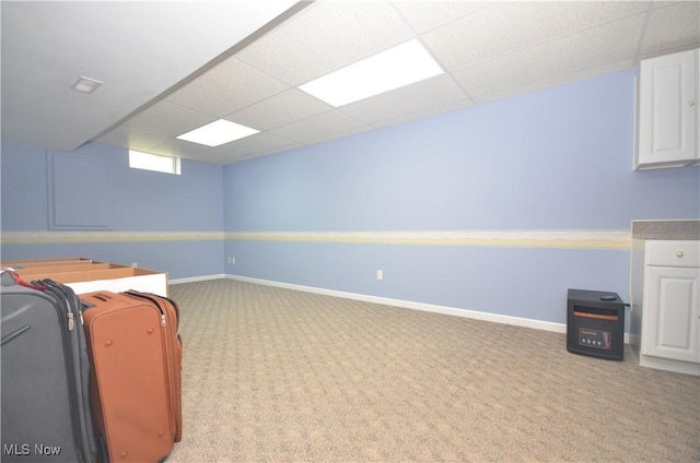 4909 Garnet Cir, Stow, OH 44224 - interior space featuring carpet flooring and a paneled ceiling