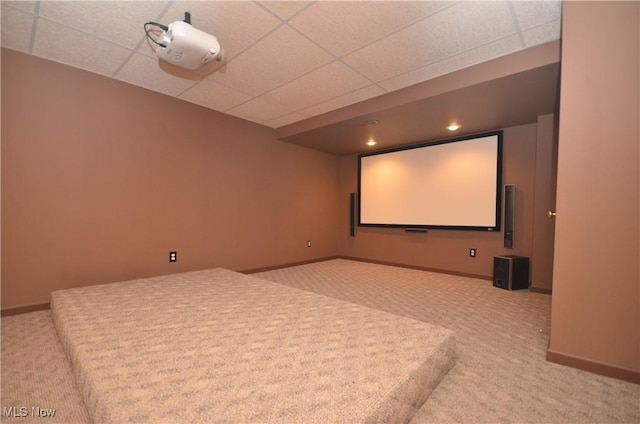 4909 Garnet Cir, Stow, OH 44224 - cinema with carpet flooring and a paneled ceiling