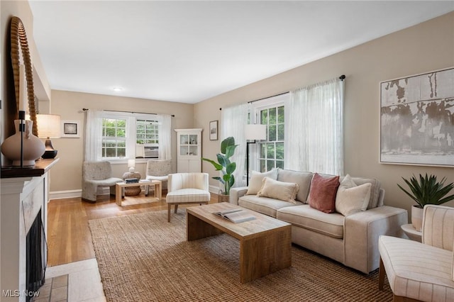 16205 Fernway Rd, Shaker Heights, OH 44120 - living area featuring a fireplace and baseboards