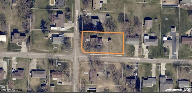 4544 Springvale Ave SW, Canton, OH 44706 - aerial view of property's location with property boundaries highlighted