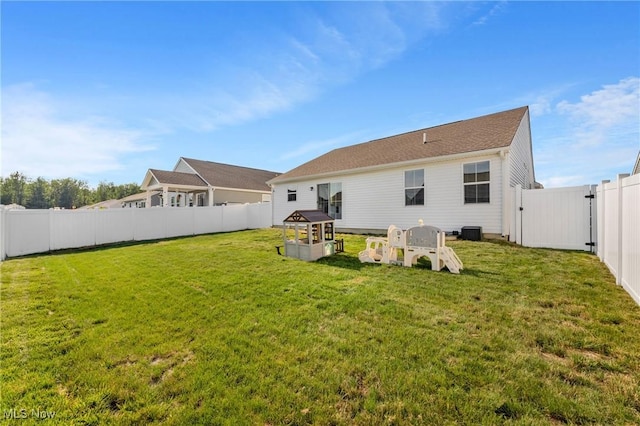 3772 Willow Way, Perry, OH 44081 - rear view of house featuring a gazebo, a fenced backyard, and a gate