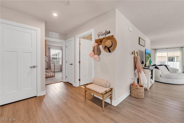 3772 Willow Way, Perry, OH 44081 - hall featuring light wood finished floors, healthy amount of natural light, and recessed lighting