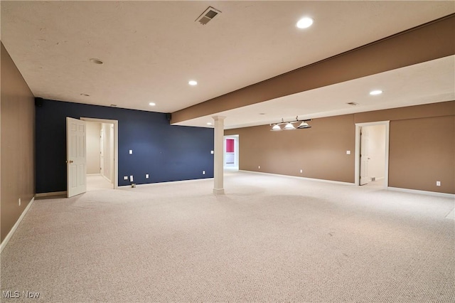 1977 Fox Trace Trl, Cuyahoga Falls, OH 44223 - empty room with light colored carpet and recessed lighting