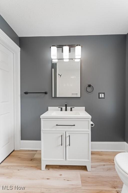 638 High St, Wooster, OH 44691 - full bath with vanity and wood finished floors