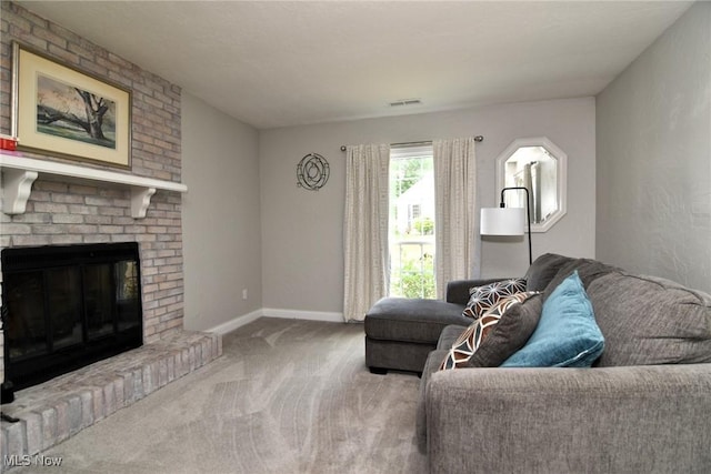 4914 Independence Cir Unit D, Stow, OH 44224 - carpeted living area with a fireplace and baseboards