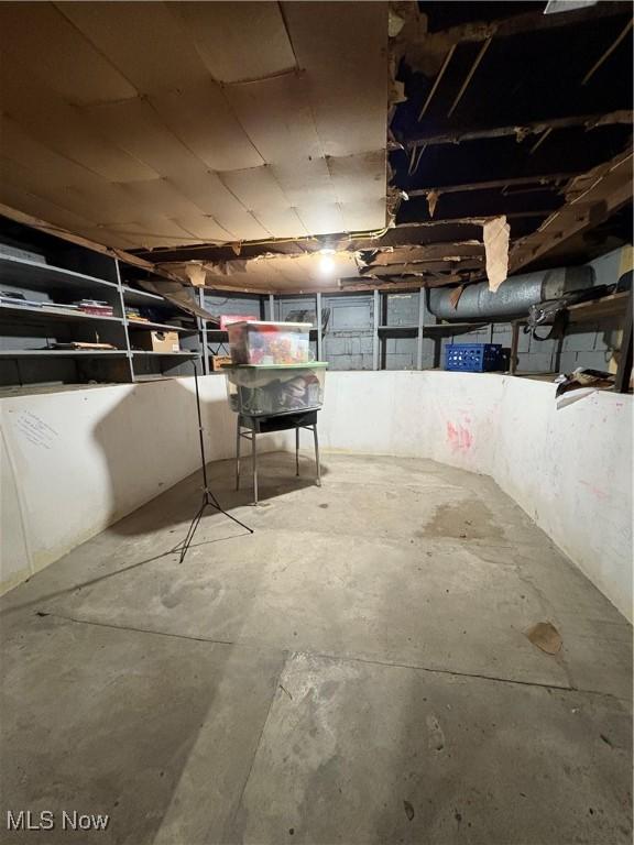 625 W Church St, Orrville, OH 44667 - view of unfinished basement