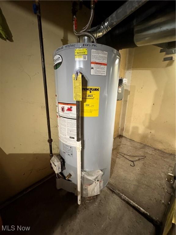 625 W Church St, Orrville, OH 44667 - utility room featuring gas water heater