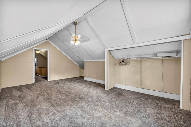 1425 Keefer Rd, Girard, OH 44420 - additional living space with a ceiling fan, carpet, and vaulted ceiling
