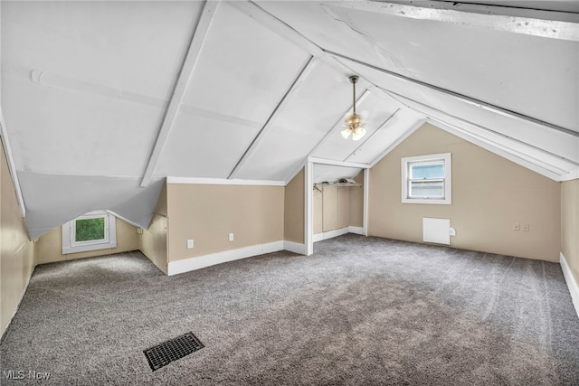1425 Keefer Rd, Girard, OH 44420 - additional living space featuring plenty of natural light, lofted ceiling, and carpet flooring