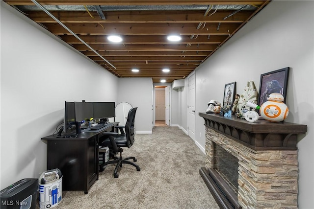 2715 Eastwood Dr, Wooster, OH 44691 - carpeted home office featuring baseboards