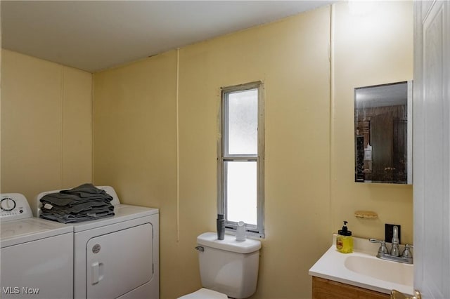 2361 Carpenter Run Rd, Waverly, WV 26184 - bathroom with washer and clothes dryer and vanity