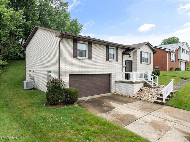 4134 Brightway St, Weirton, WV 26062 - bi-level home with an attached garage, driveway, and a front lawn