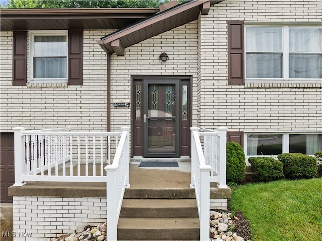 4134 Brightway St, Weirton, WV 26062 - entrance to property featuring brick siding