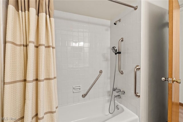 4134 Brightway St, Weirton, WV 26062 - bathroom featuring shower / bathtub combination with curtain