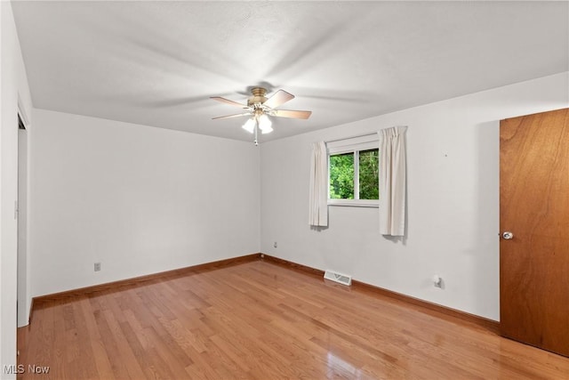 4134 Brightway St, Weirton, WV 26062 - empty room featuring ceiling fan and light wood-style flooring