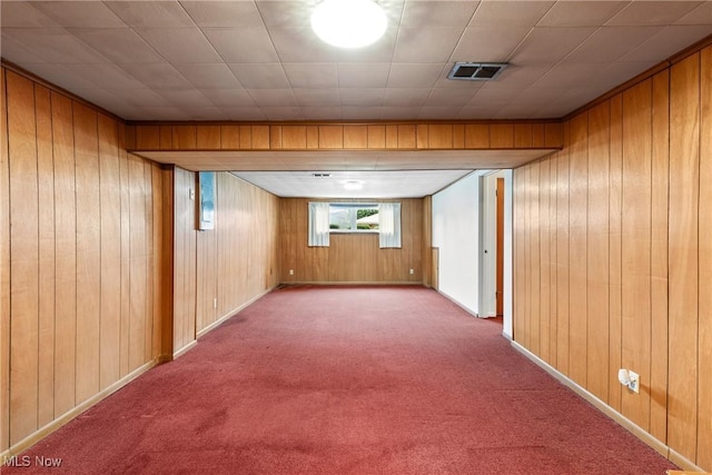 4134 Brightway St, Weirton, WV 26062 - carpeted empty room featuring wooden walls and baseboards