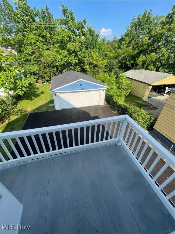 3363 E 125th St, Cleveland, OH 44120 - view of patio / terrace with a garage