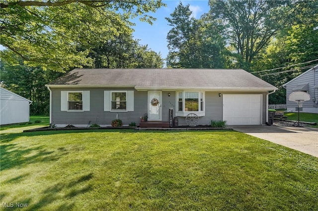 1300 Andrew Ave, Salem, OH 44460 - single story home featuring a garage, driveway, and a front yard