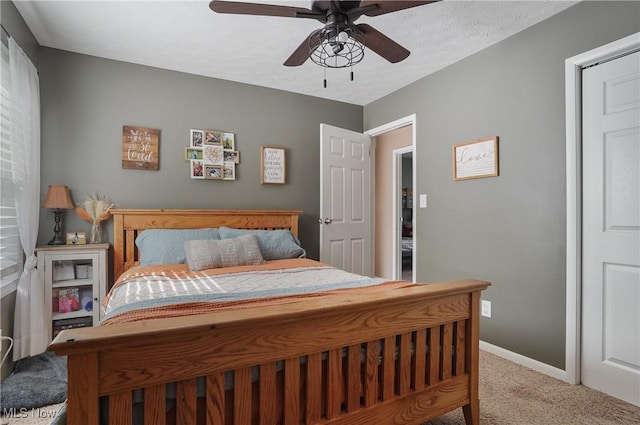 1300 Andrew Ave, Salem, OH 44460 - carpeted bedroom featuring baseboards and ceiling fan