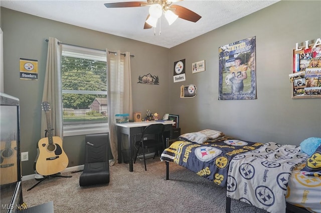 1300 Andrew Ave, Salem, OH 44460 - bedroom with carpet floors and ceiling fan