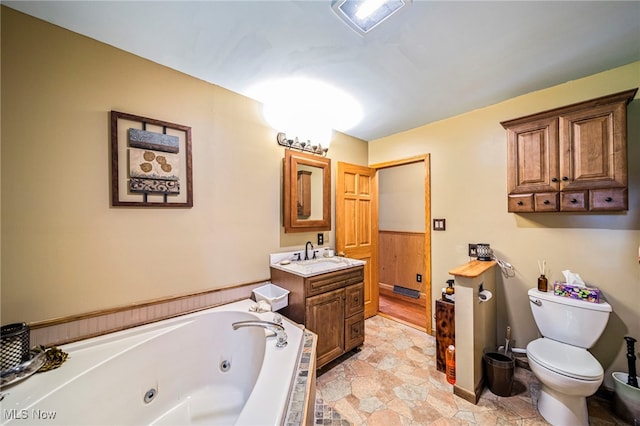 5050 Middle Rd, Conneaut, OH 44030 - bathroom featuring vanity and a jetted tub