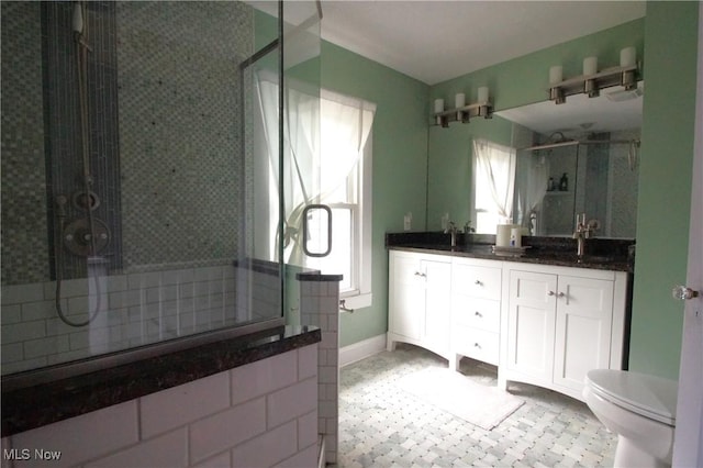 45 Mechanic St, Berlin Heights, OH 44814 - bathroom with a stall shower and double vanity