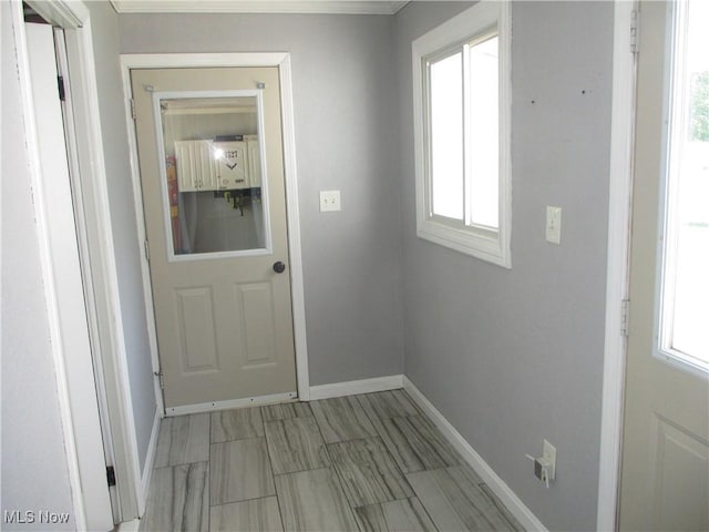 7527 Tamkrist Trl, Conneaut, OH 44030 - doorway to outside featuring healthy amount of natural light